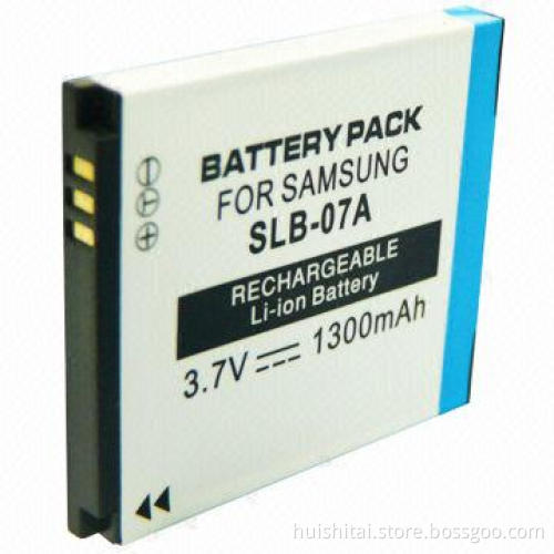Camera Battery Pack for Samsung SLB-07A, ST550, ST500, ST45 and ST50, 750mAh Capacity, White Color